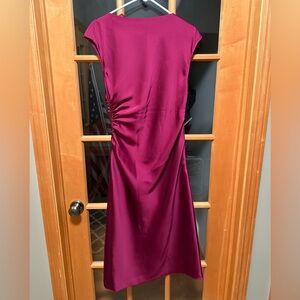 Banana Republic Factory Fuchsia Satin Midi Dress